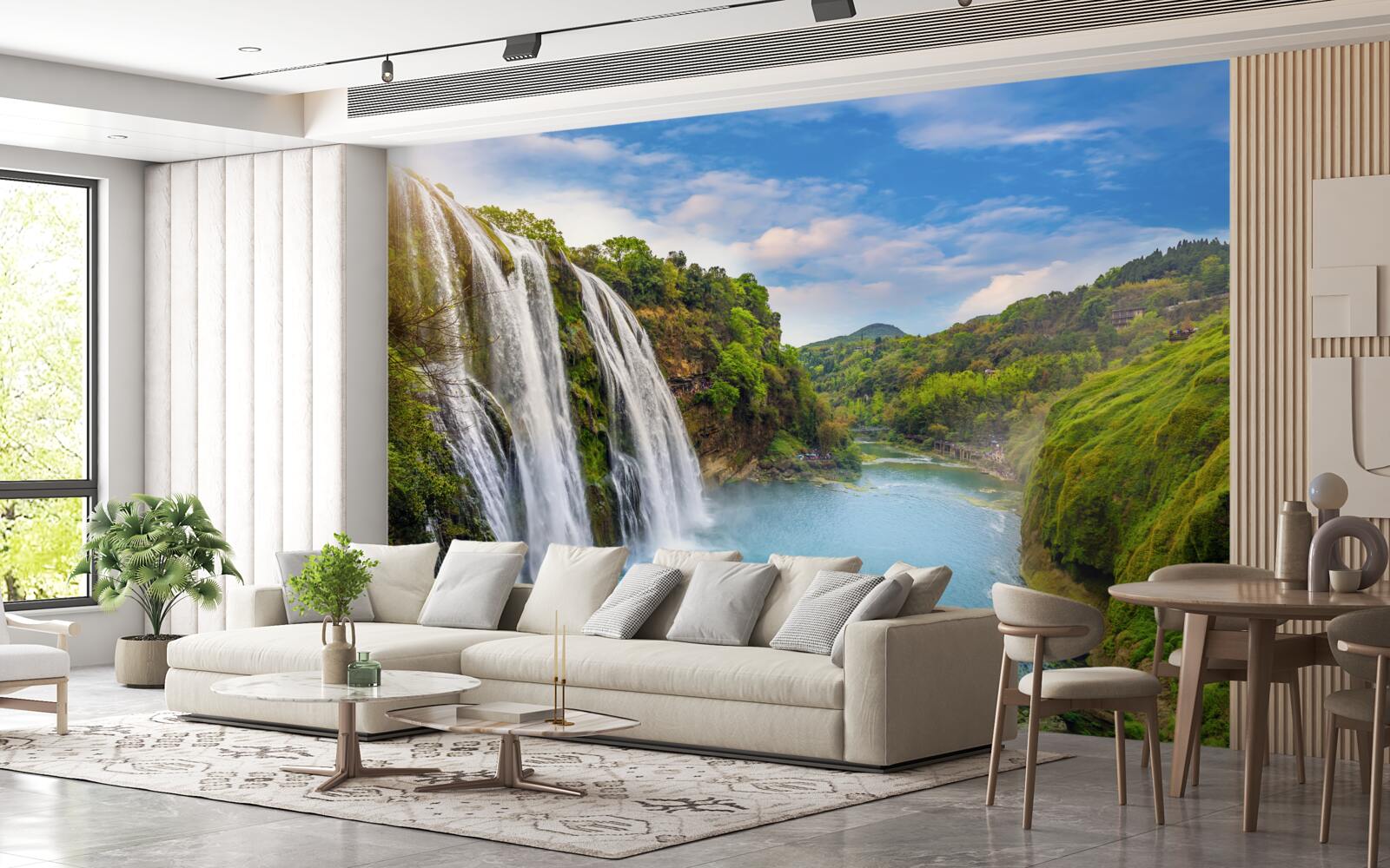 Fototapeta mohutný vodopád huangoshu