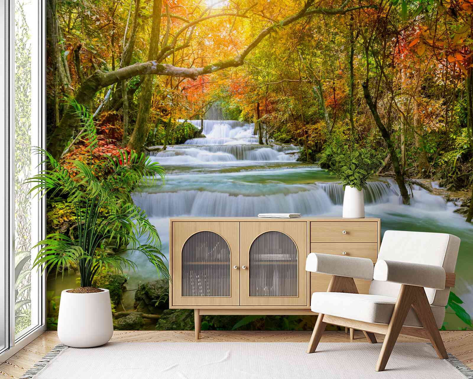 Fototapeta majestátny vodopád v prírode