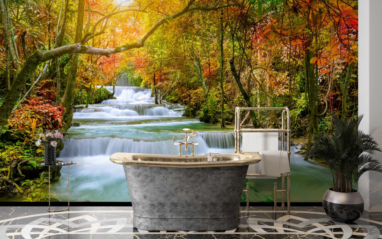 Fototapeta majestátny vodopád v prírode