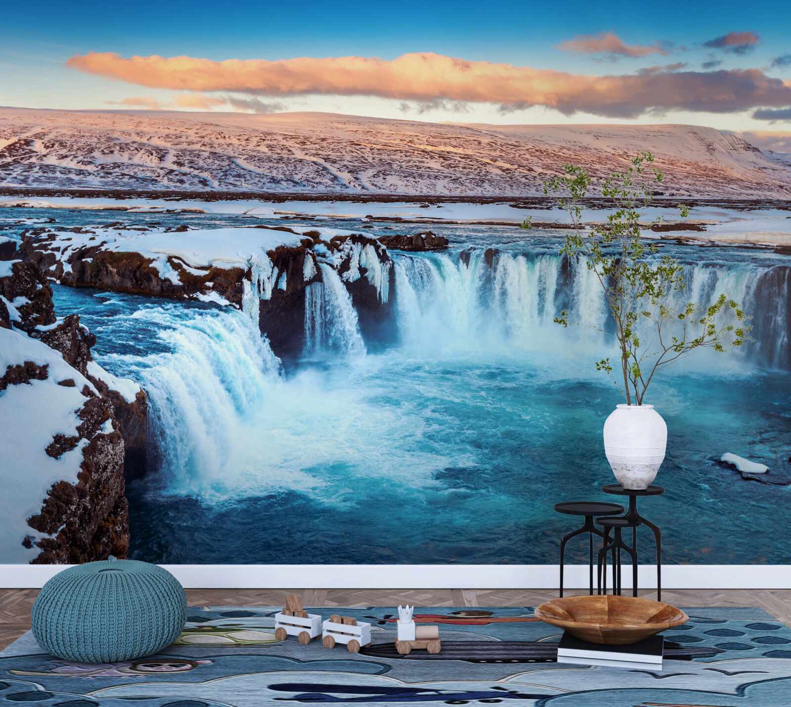 Fototapeta podmanivý vodopád Godafoss