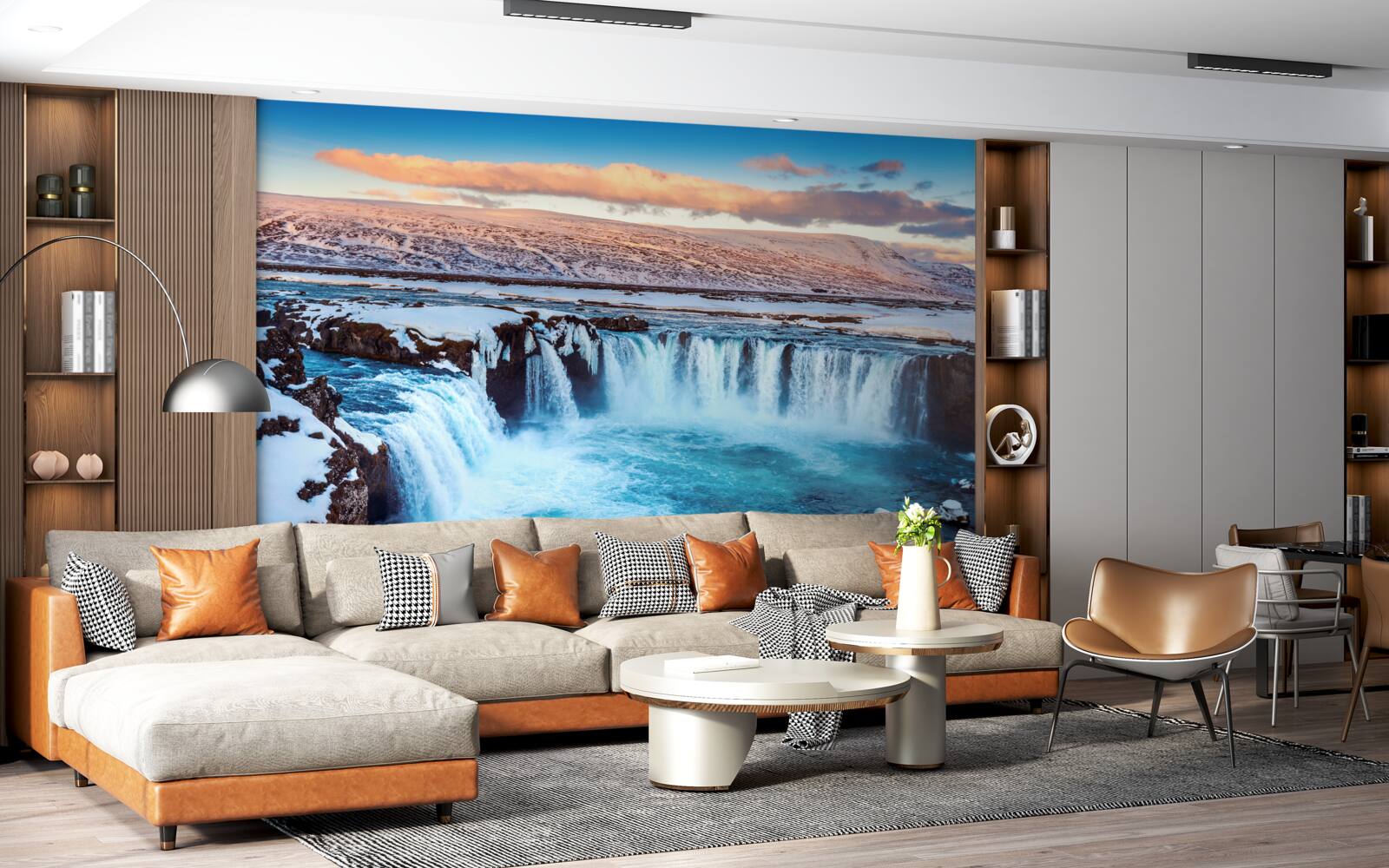 Fototapeta podmanivý vodopád Godafoss