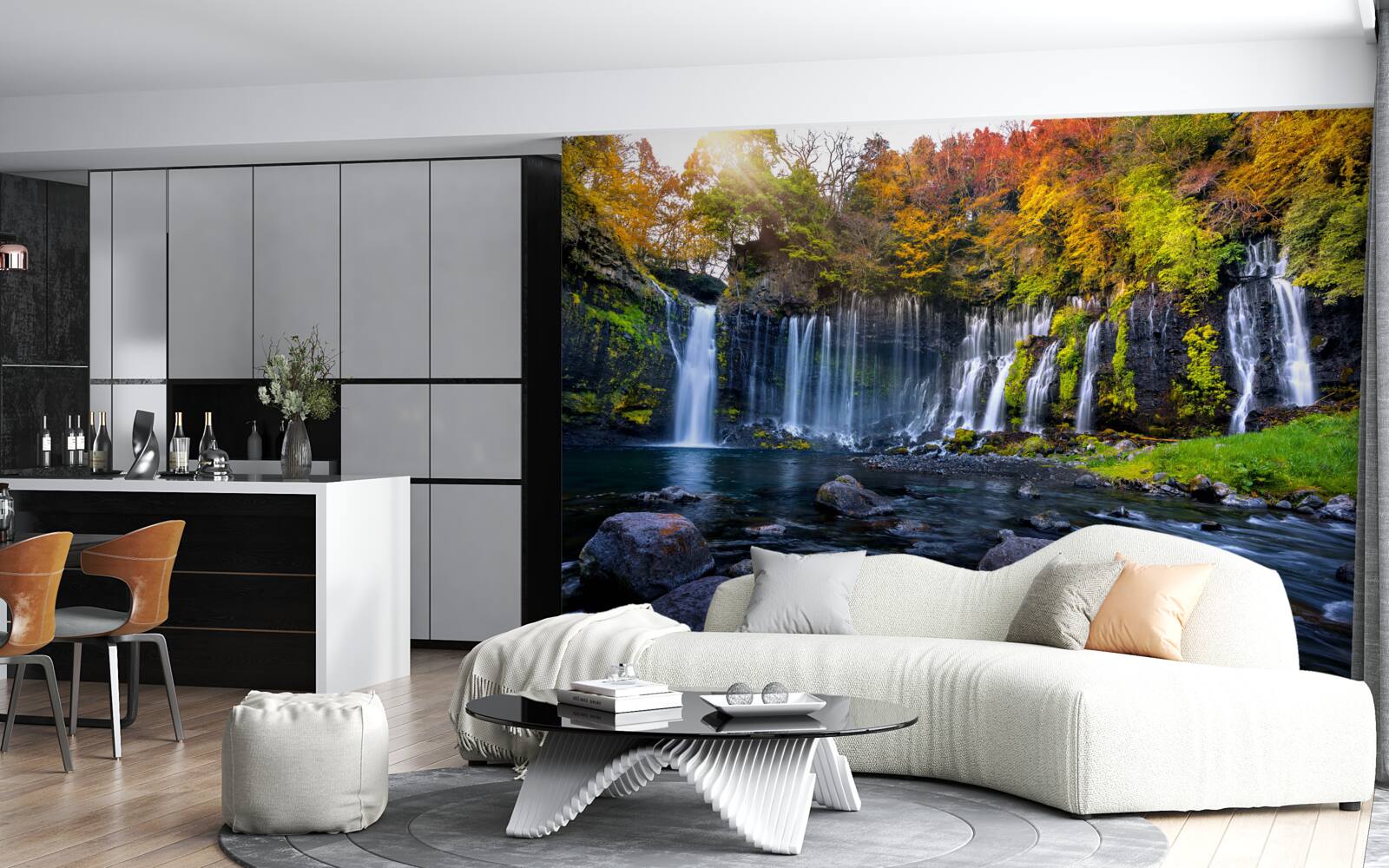 Fototapeta idylické shiraito vodopády