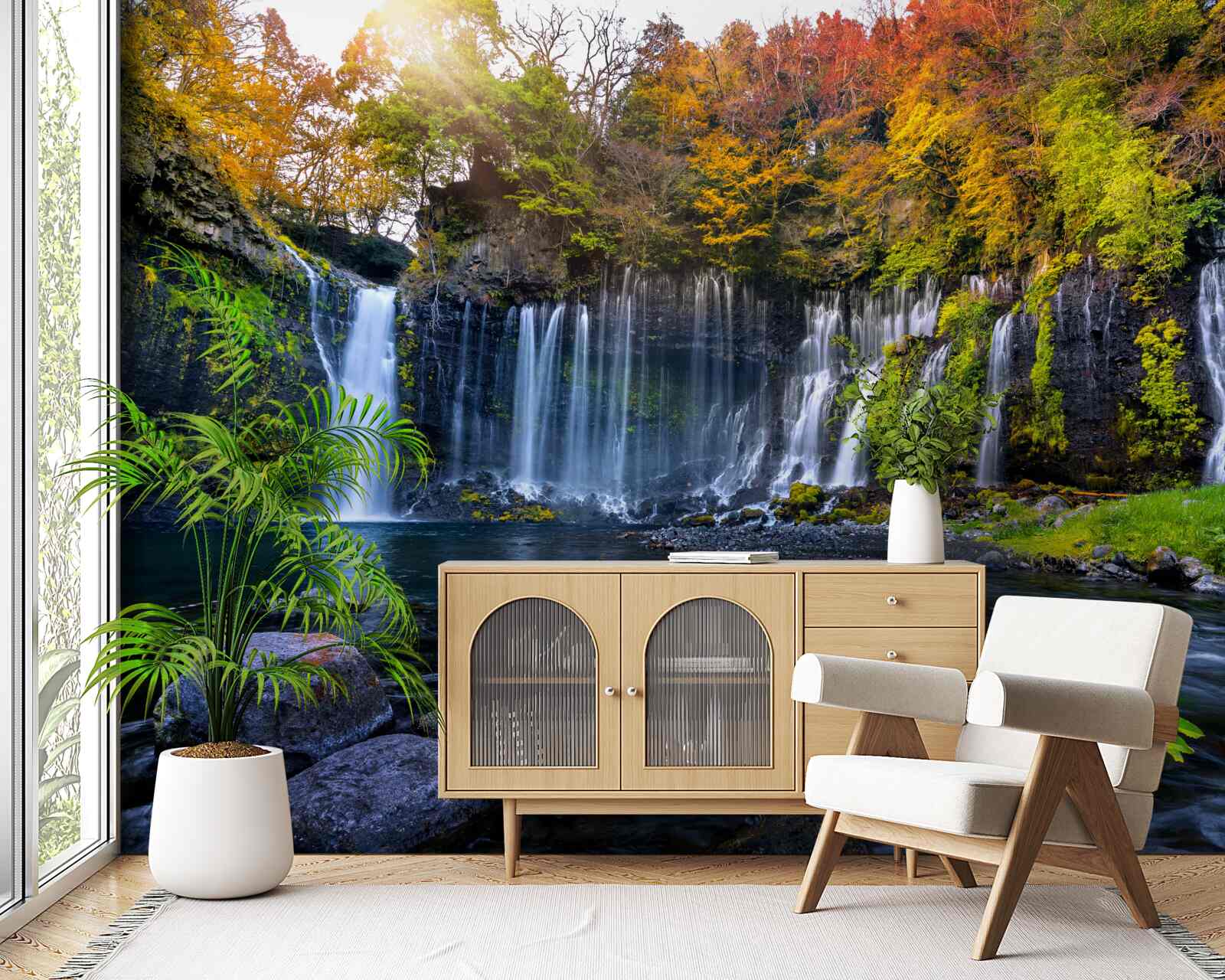 Fototapeta idylické shiraito vodopády