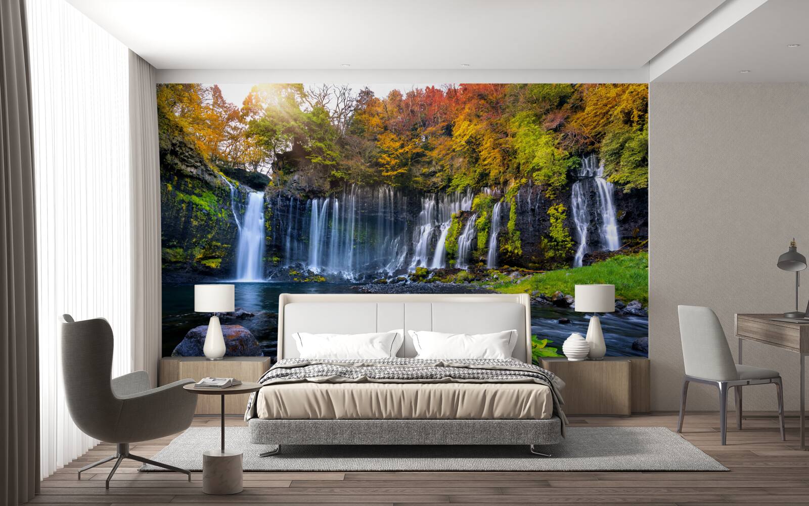 Fototapeta idylické shiraito vodopády