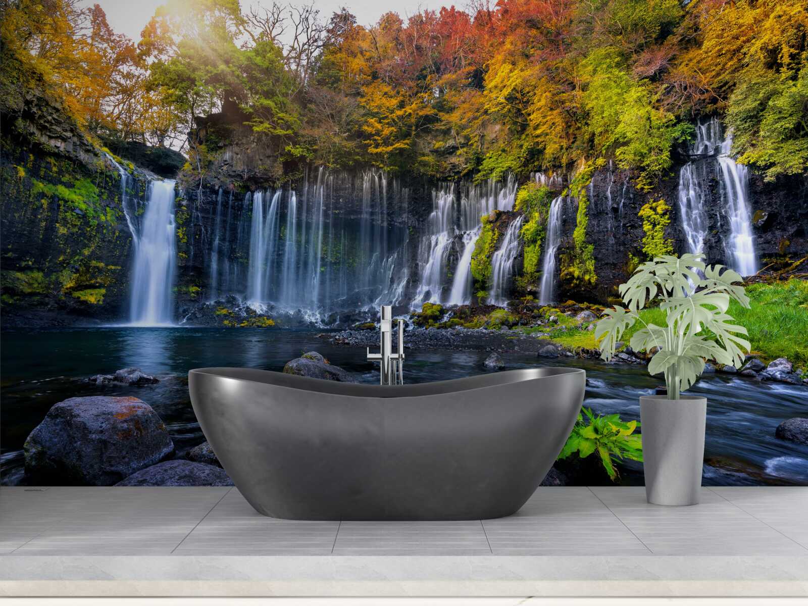 Fototapeta idylické shiraito vodopády