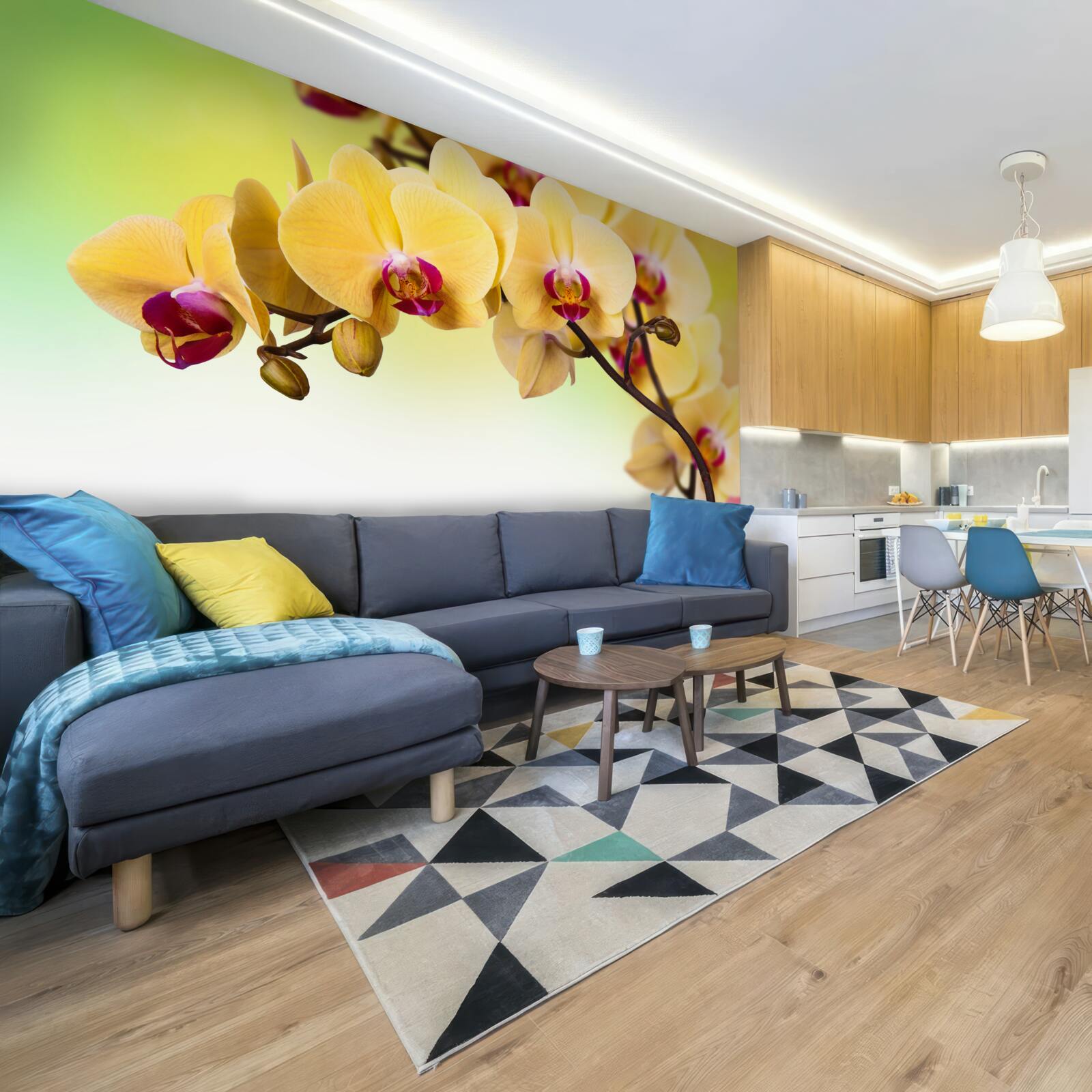 Fototapeta vetva žltej orchidey kvitnúce vo farbe