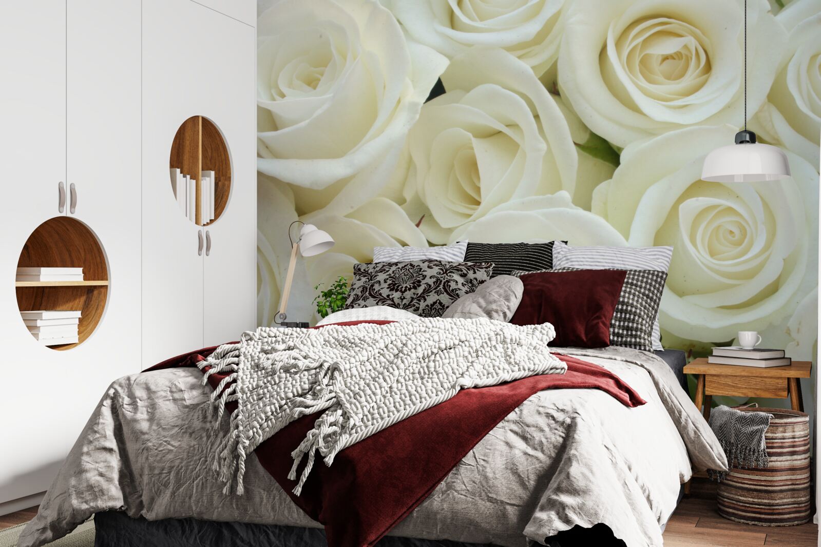 Fototapeta kytica obsahuje biele ruže