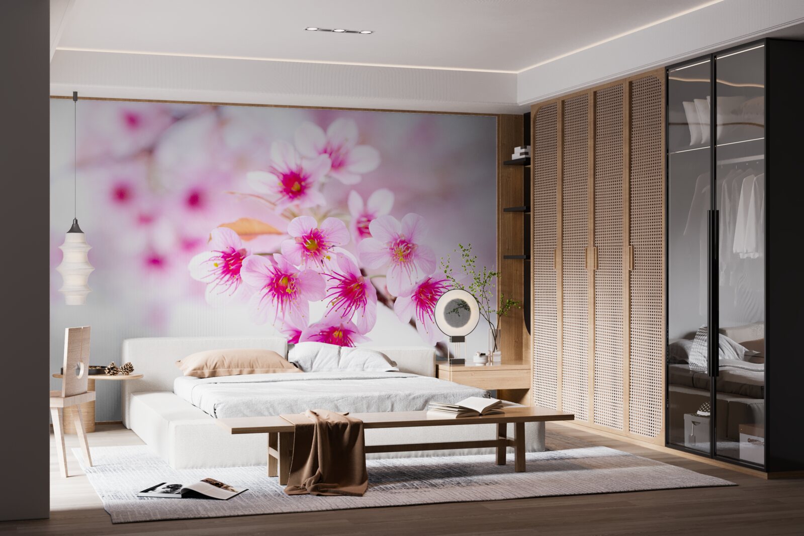 Fototapeta ružový kvet vetvy sakury