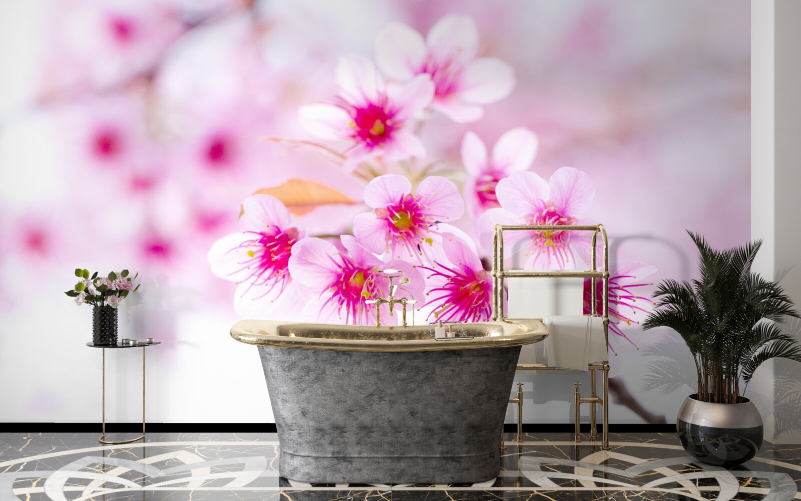 Fototapeta ružový kvet vetvy sakury