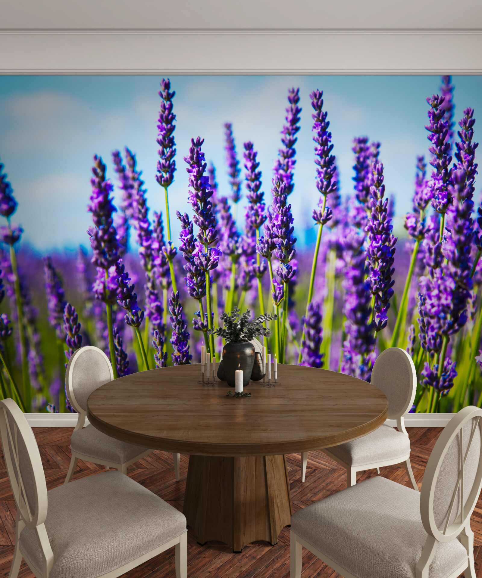 Fototapeta fialová levanduľa proti modrej oblohe