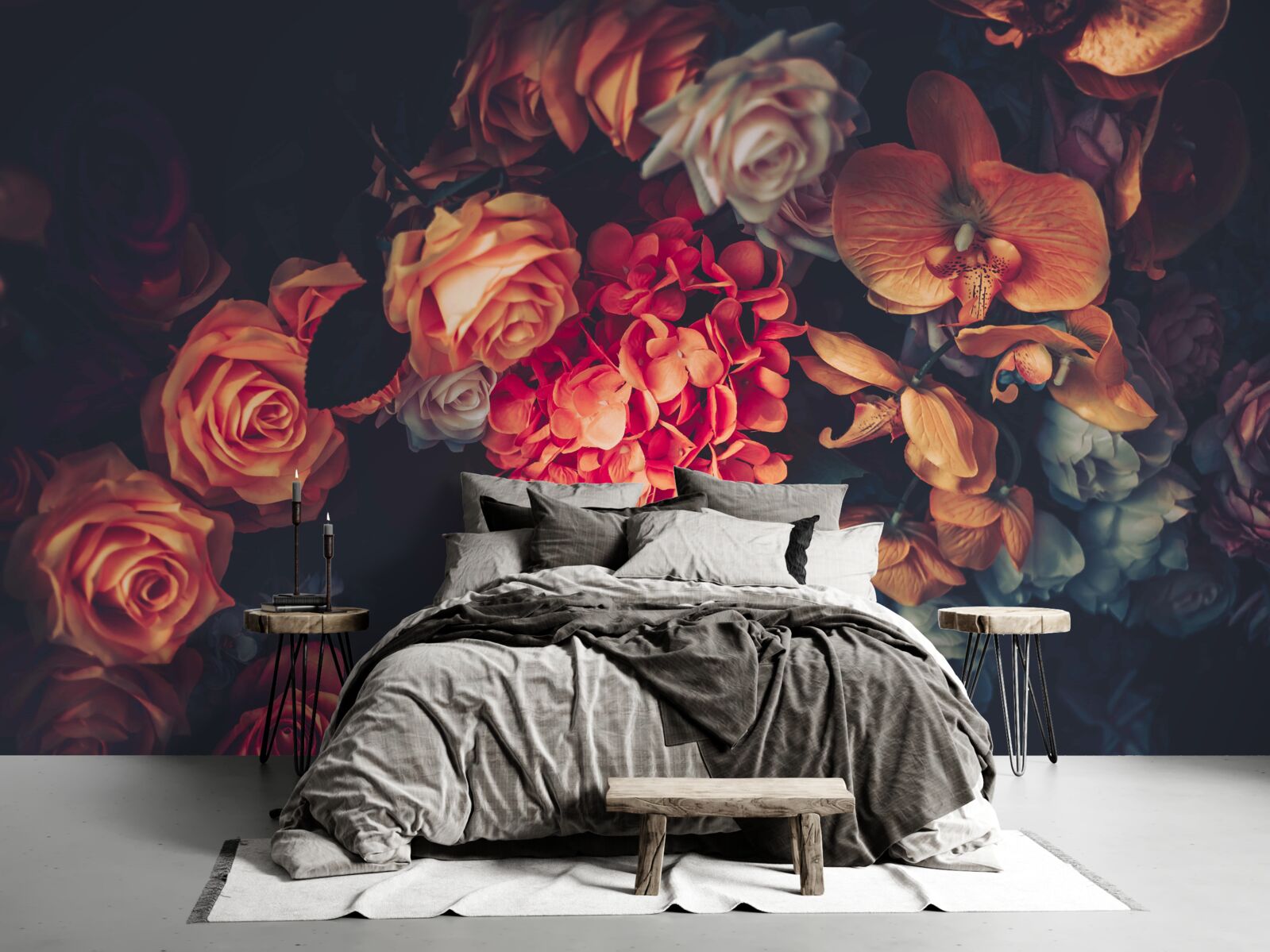 Fototapeta jesenný kvetinový aranžmán vo vintage štýle