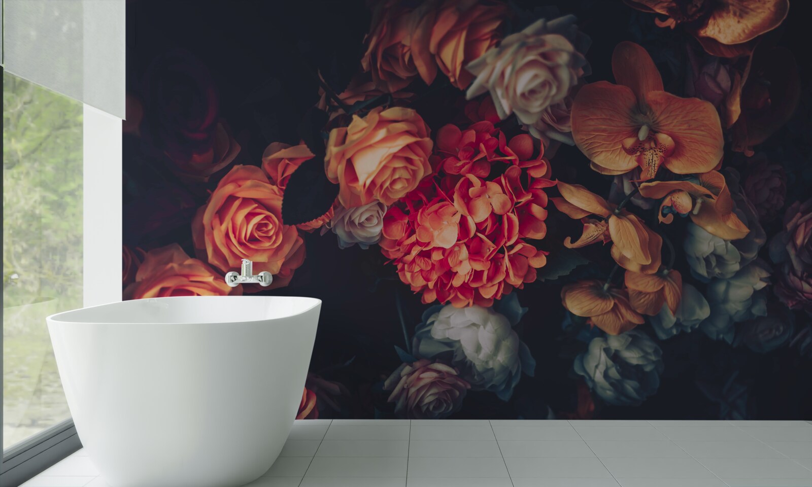 Fototapeta jesenný kvetinový aranžmán vo vintage štýle