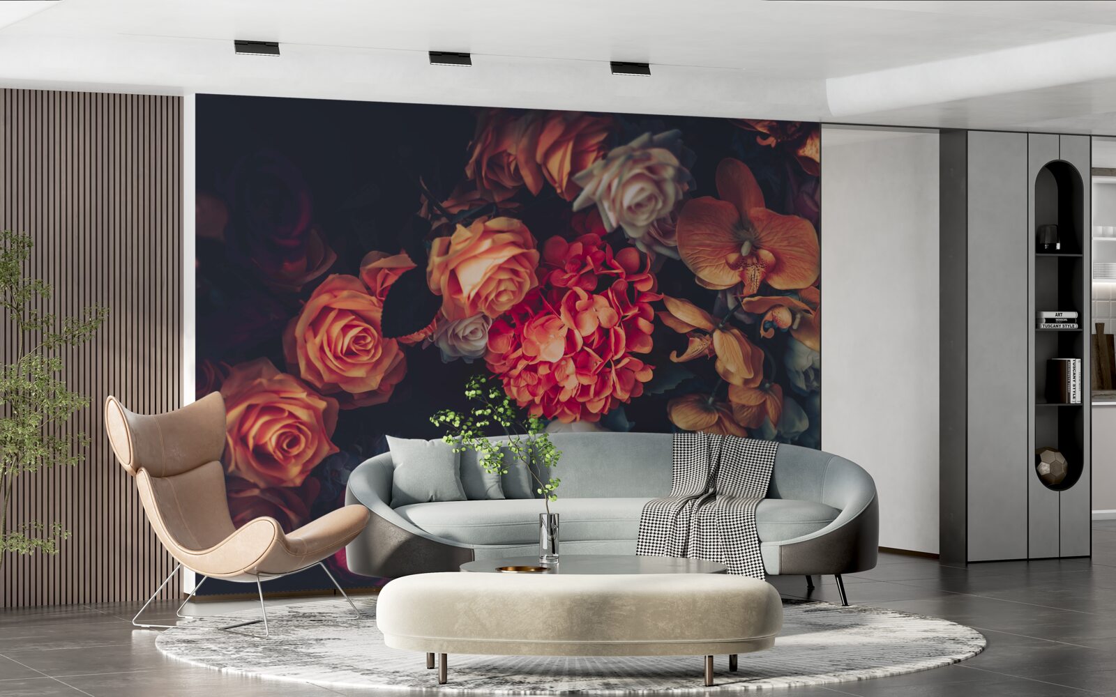 Fototapeta jesenný kvetinový aranžmán vo vintage štýle