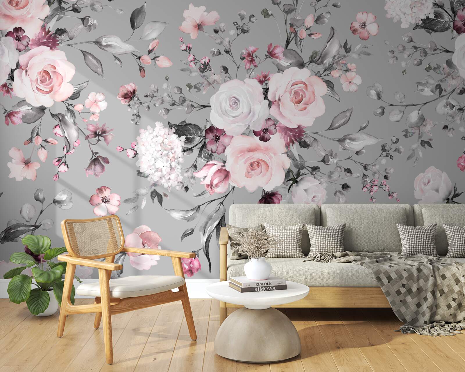 Fototapeta svetlé ruže na matnom pozadí