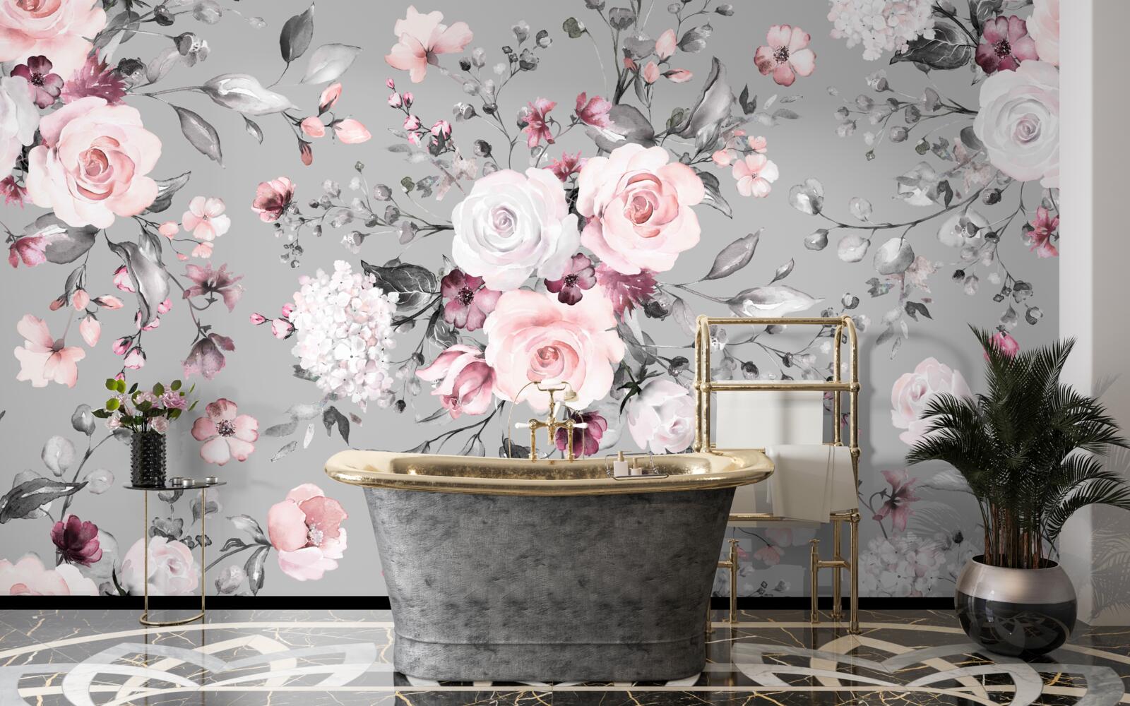 Fototapeta svetlé ruže na matnom pozadí