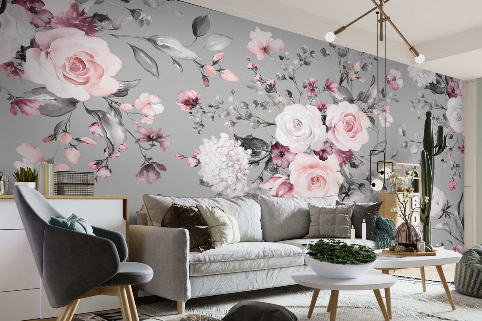 Fototapeta svetlé ruže na matnom pozadí