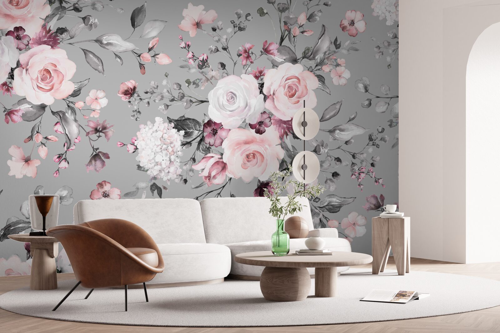 Fototapeta svetlé ruže na matnom pozadí