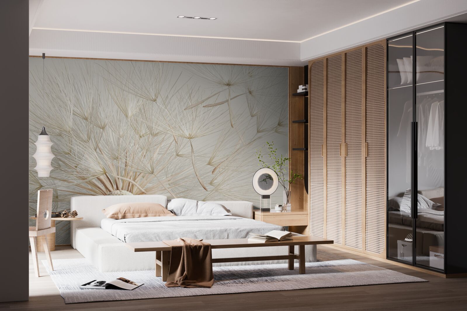 Fototapeta púpavy kvitnú pod vplyvom vetra