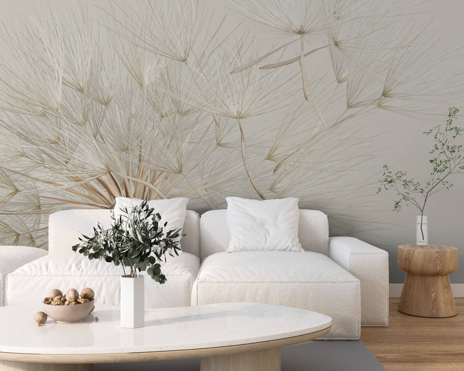 Fototapeta púpavy kvitnú pod vplyvom vetra