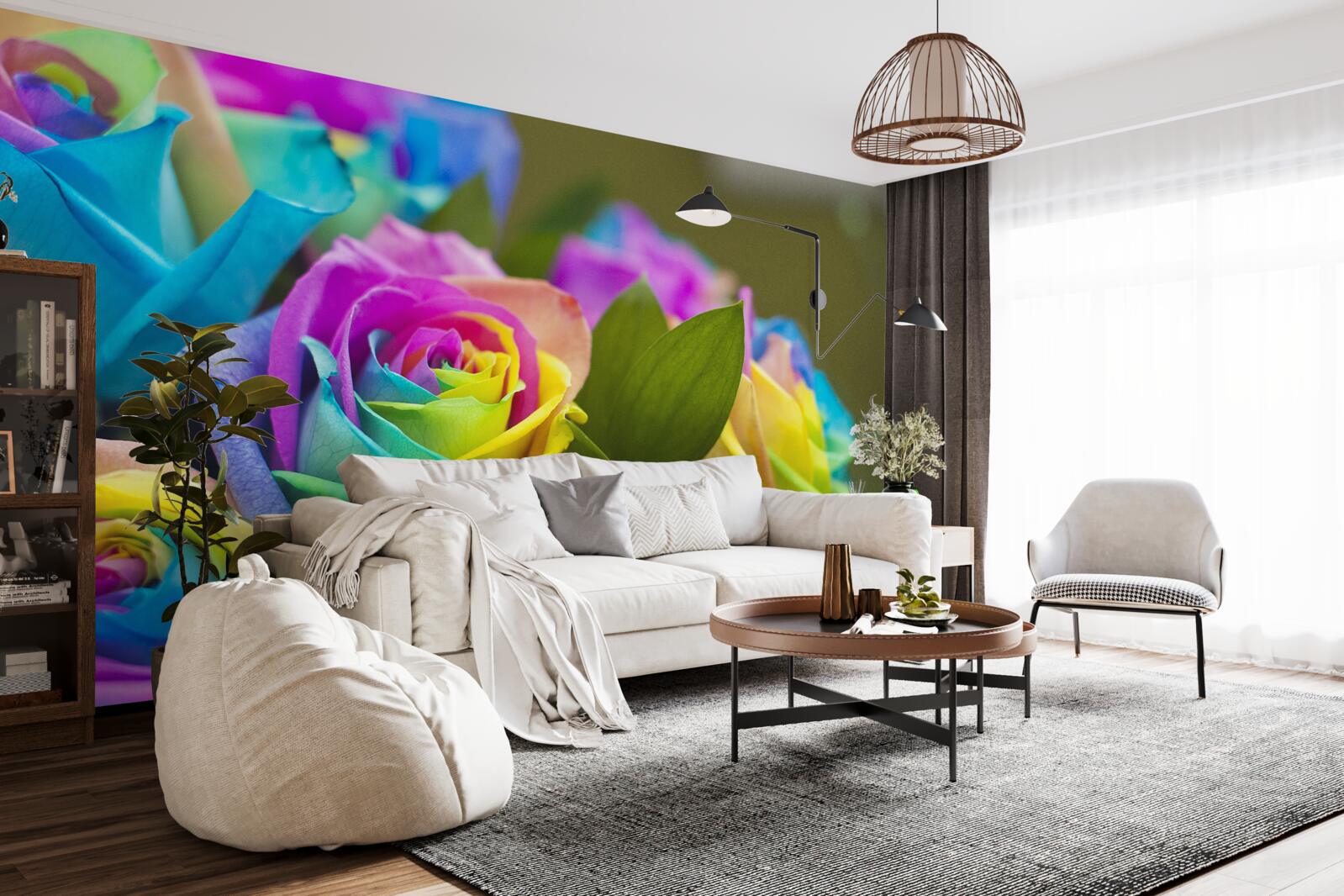 Fototapeta kytica obsahuje krásnu dúhovú ružu