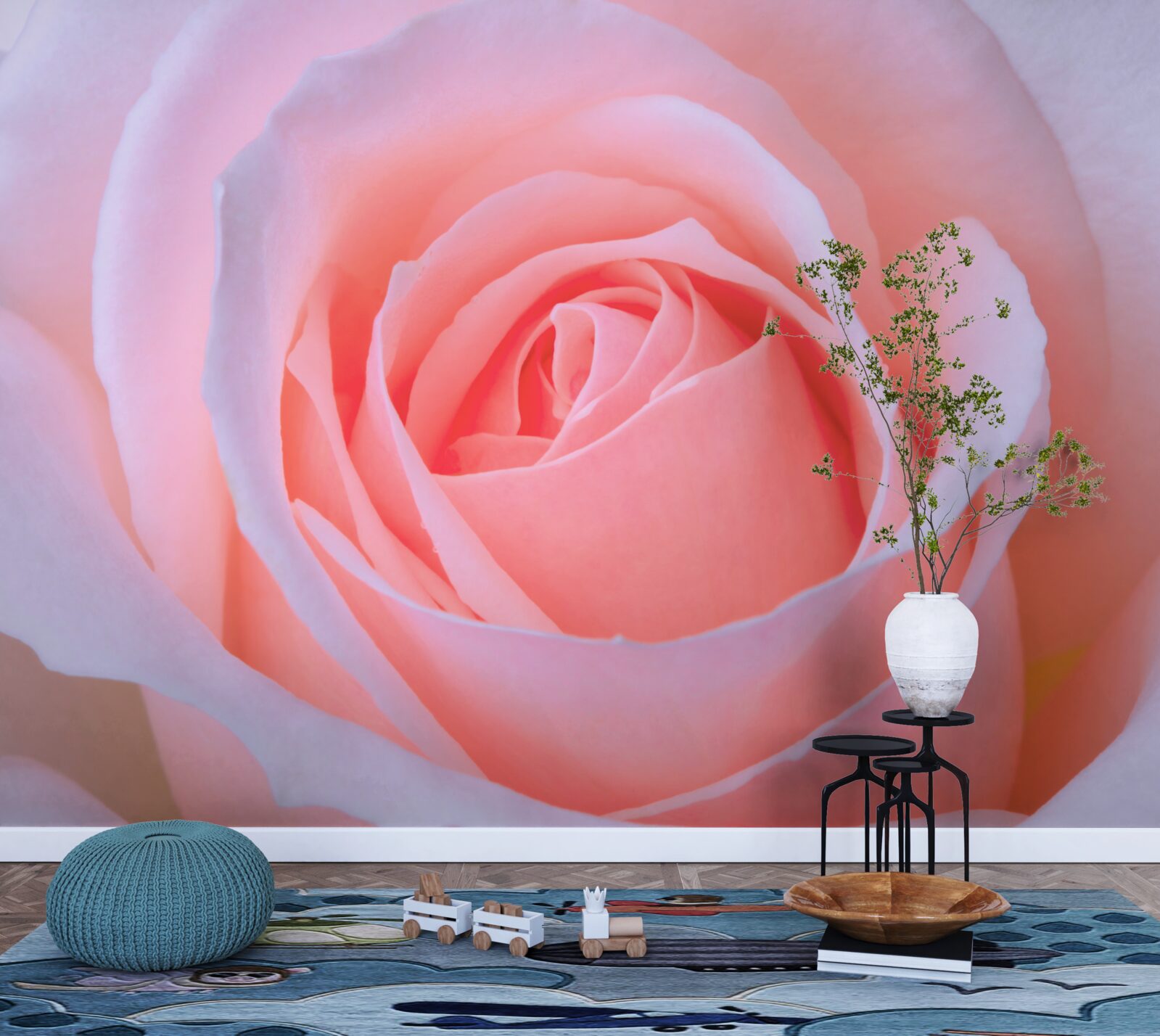 Fototapeta jemná ruža s krásnymi ružovými lístkami