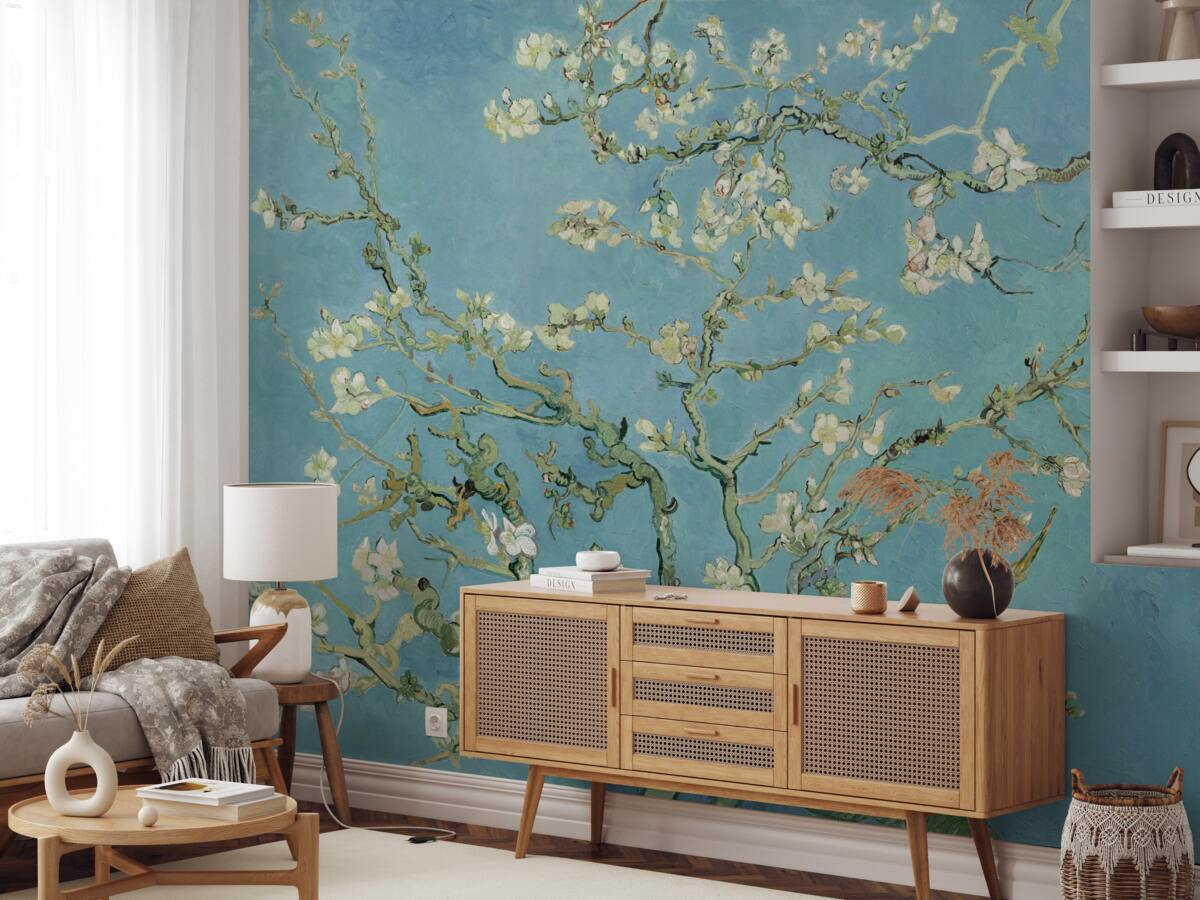 Fototapeta Snehobiela magnólia proti azúrovej oblohe