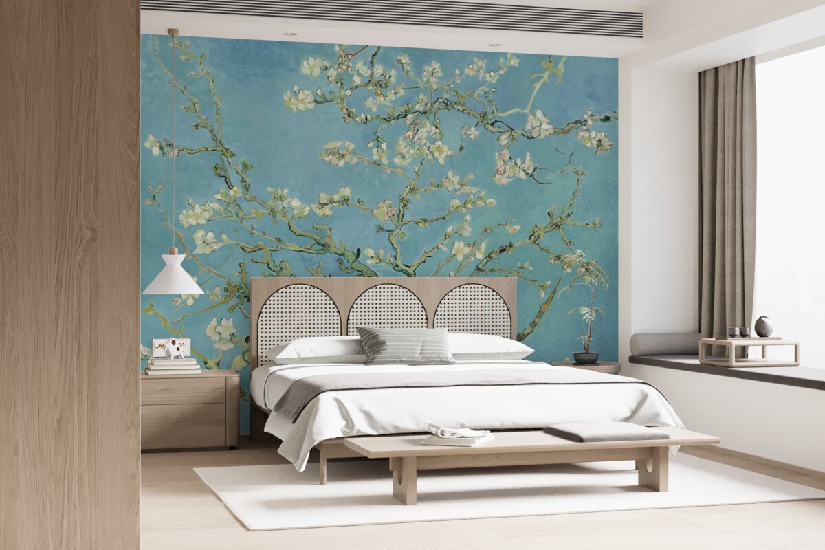 Fototapeta Snehobiela magnólia proti azúrovej oblohe