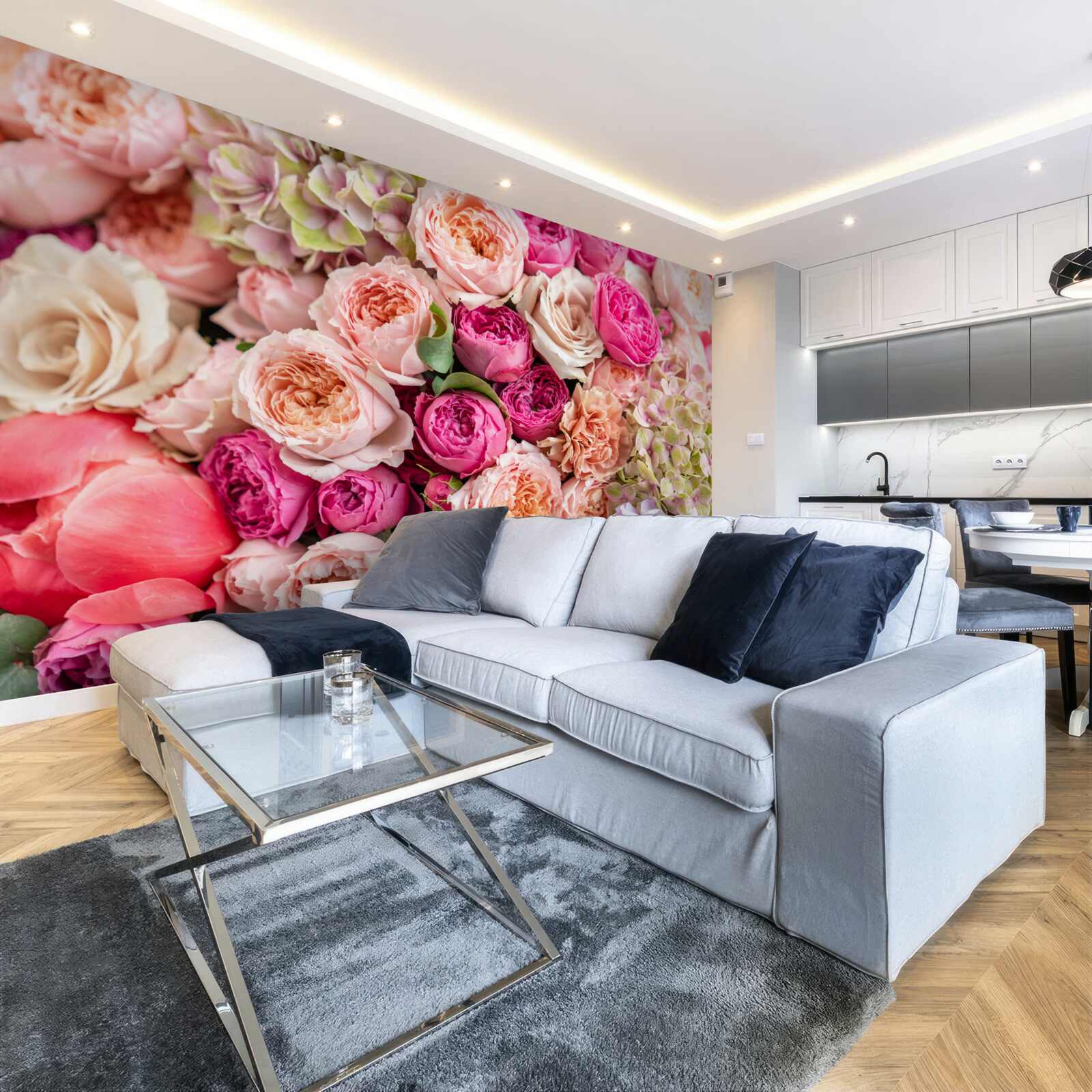 Fototapeta kombinácia rôznych nádherných ruží v kytici