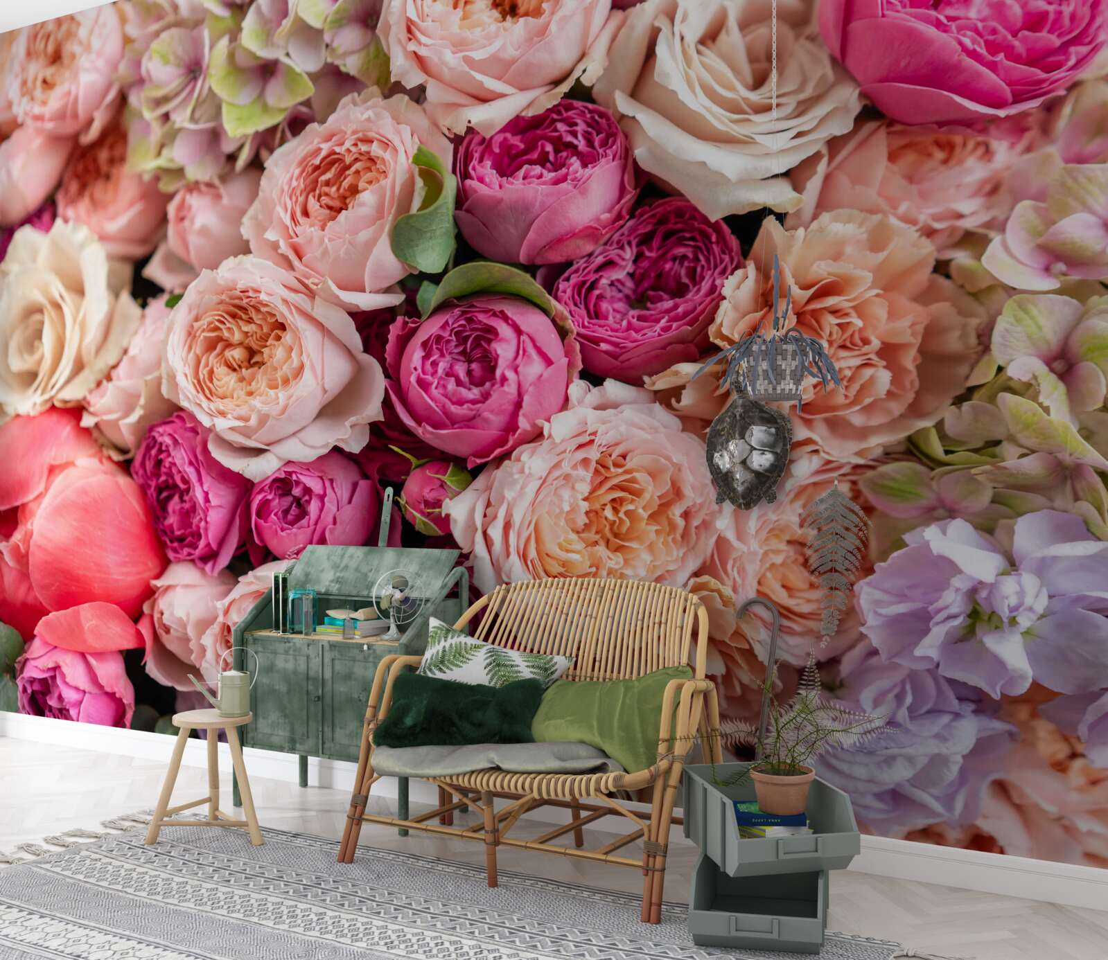 Fototapeta kombinácia rôznych nádherných ruží v kytici