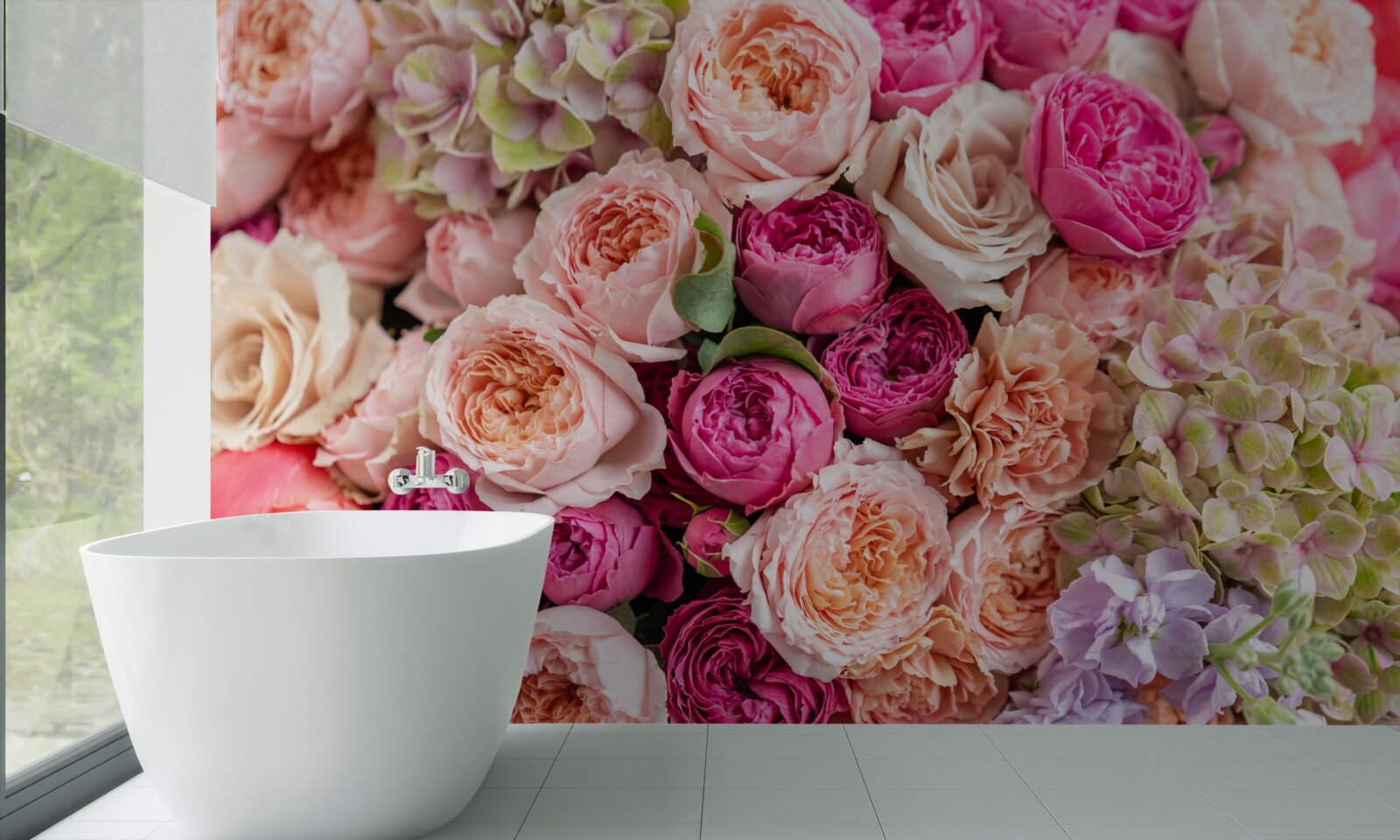 Fototapeta kombinácia rôznych nádherných ruží v kytici