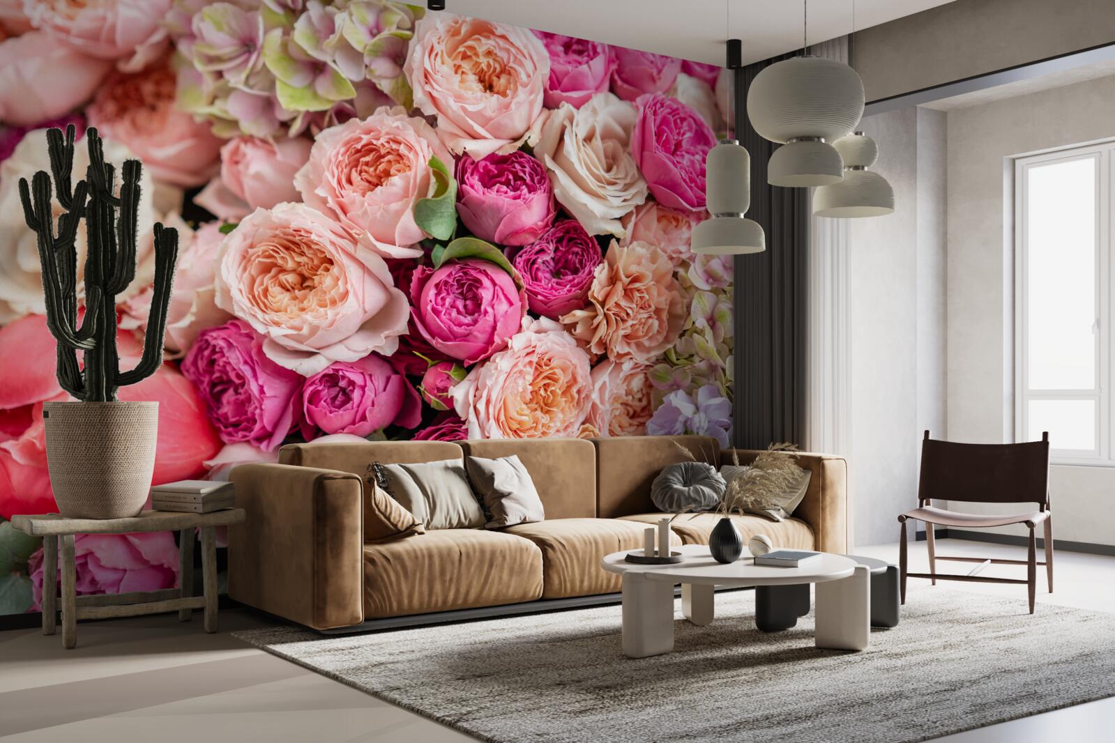 Fototapeta kombinácia rôznych nádherných ruží v kytici