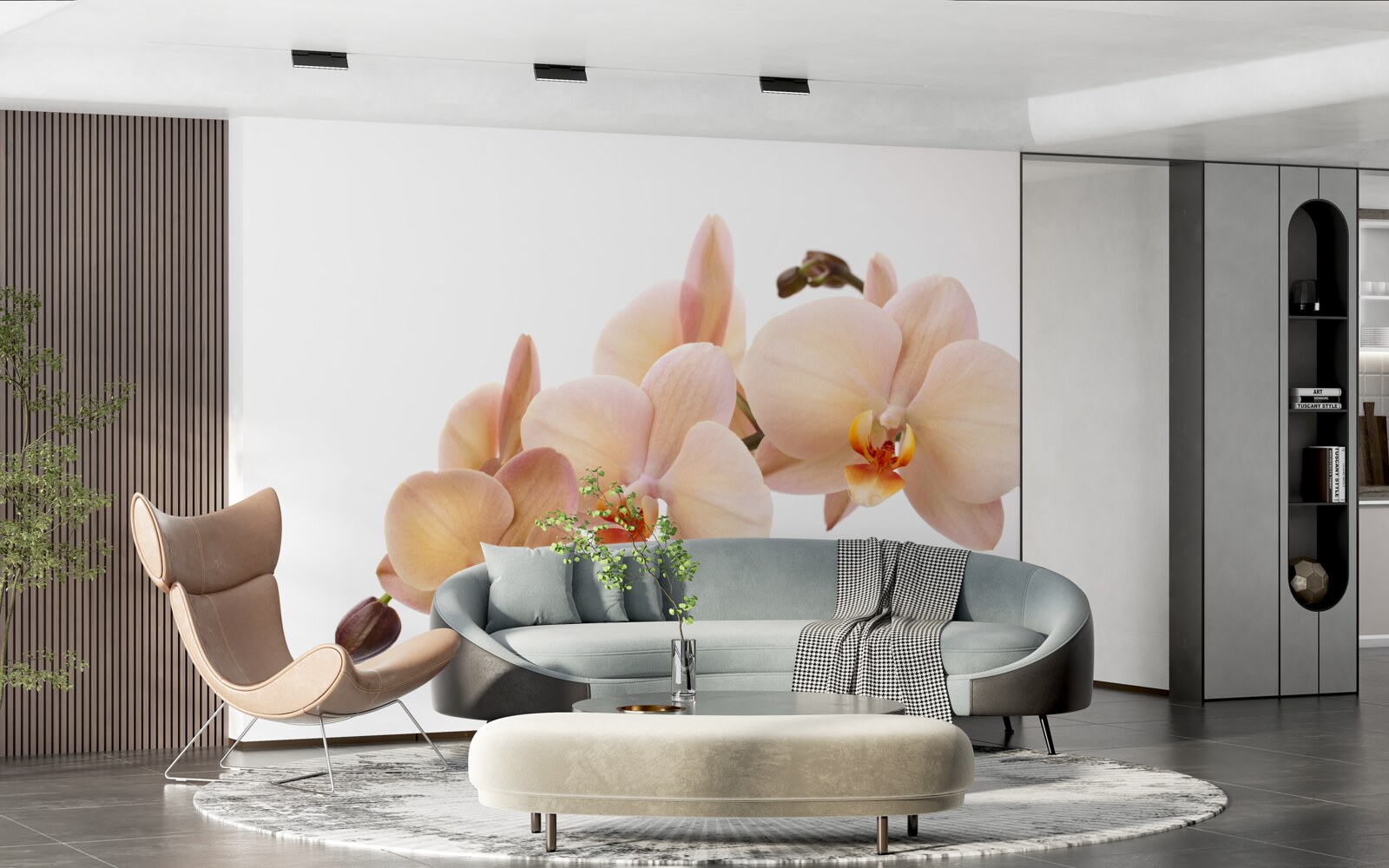 Fototapeta izolovaná vetva broskyňovej orchidey