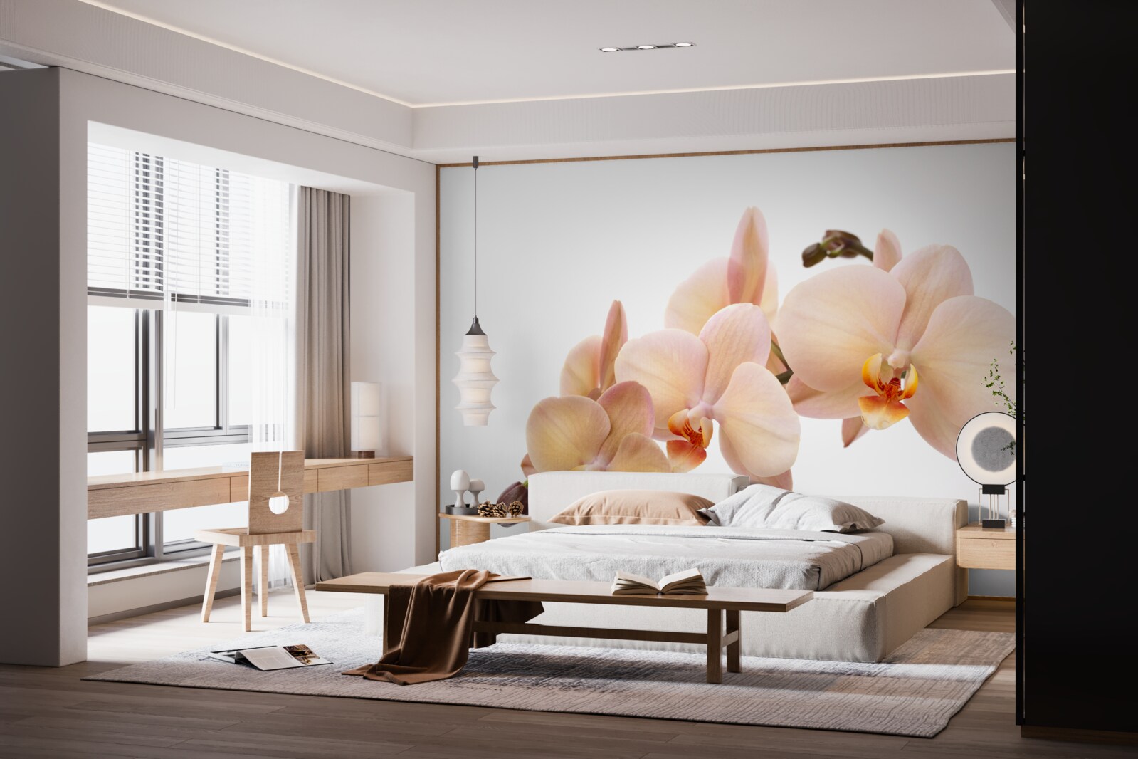 Fototapeta izolovaná vetva broskyňovej orchidey