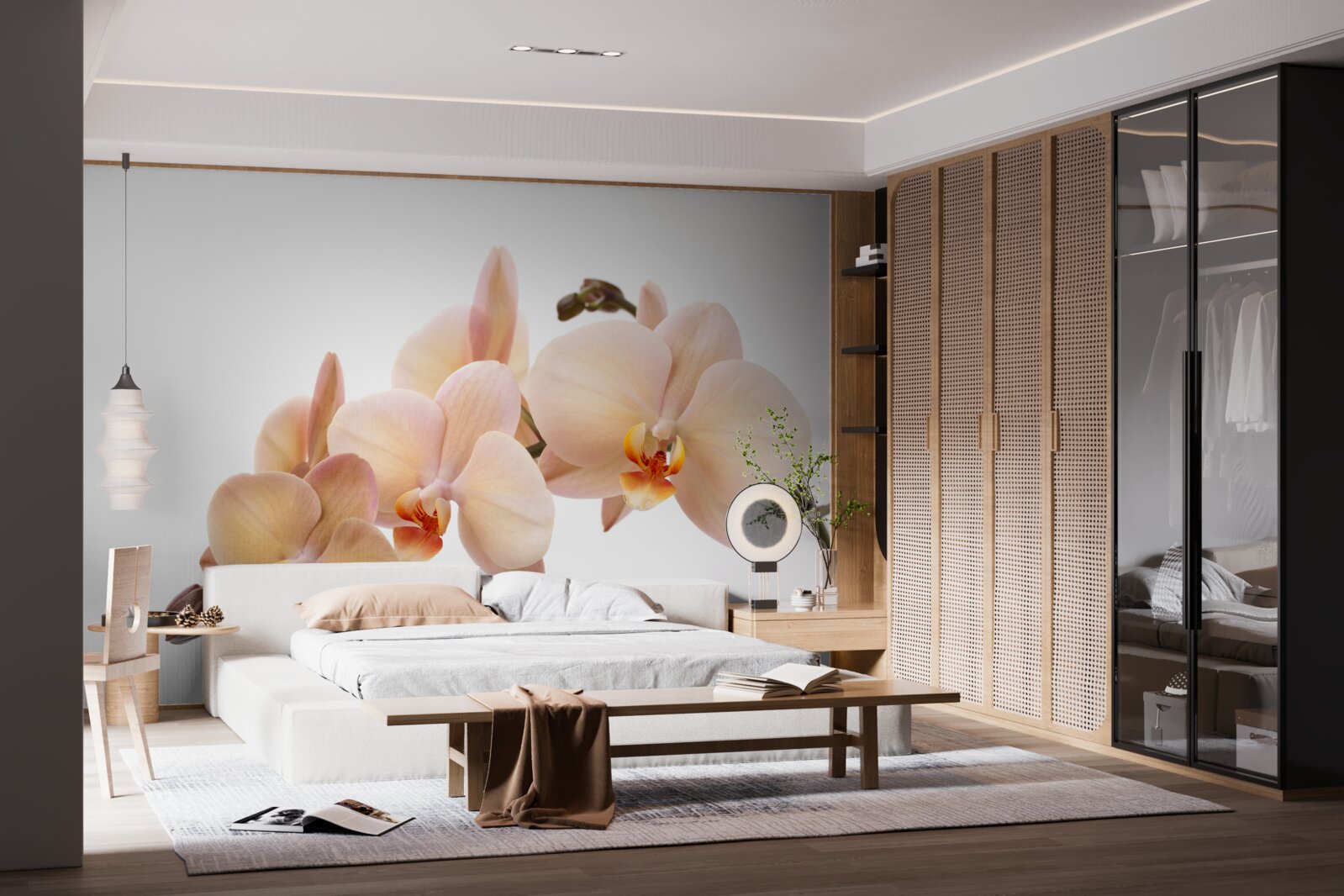 Fototapeta izolovaná vetva broskyňovej orchidey