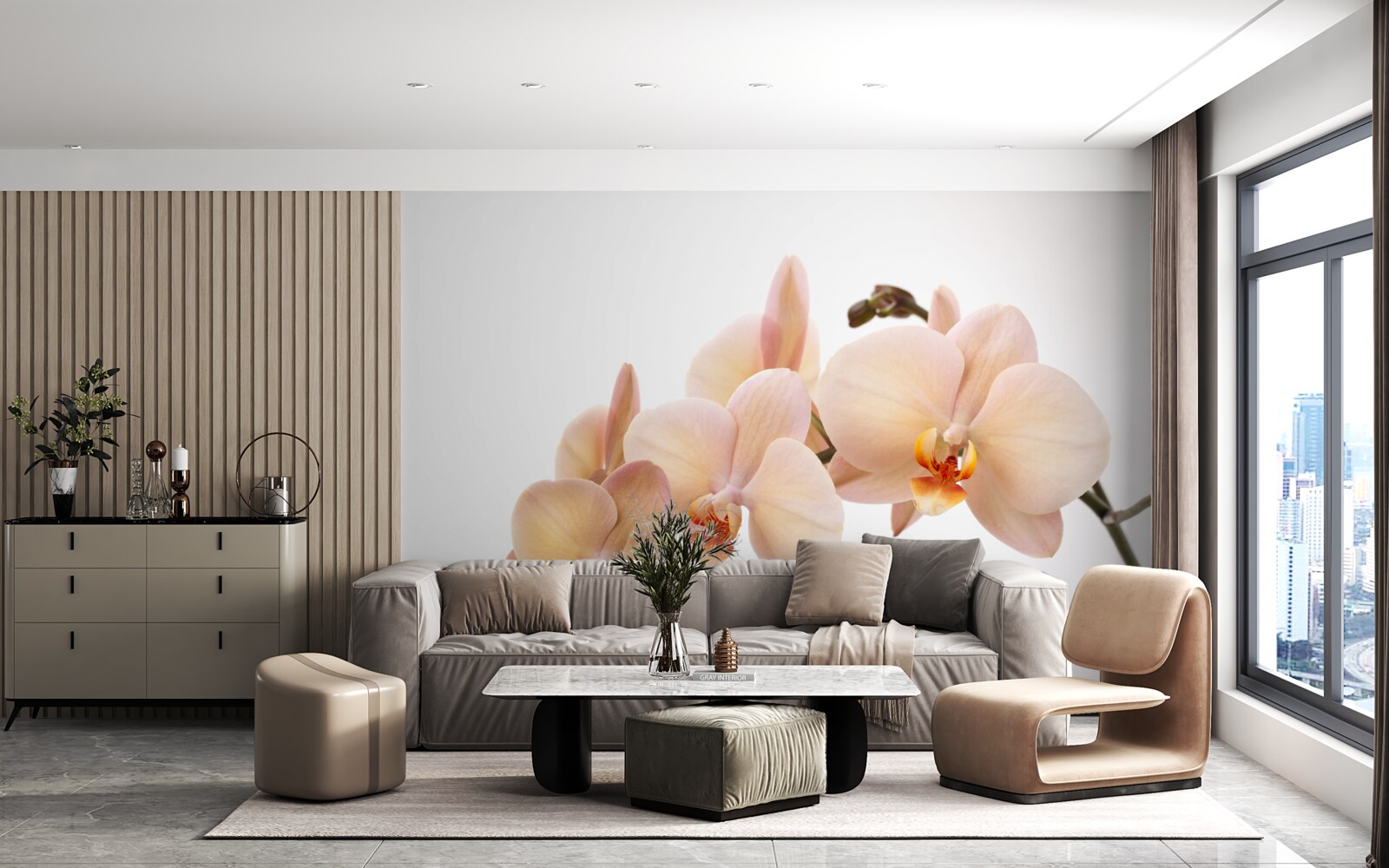 Fototapeta izolovaná vetva broskyňovej orchidey