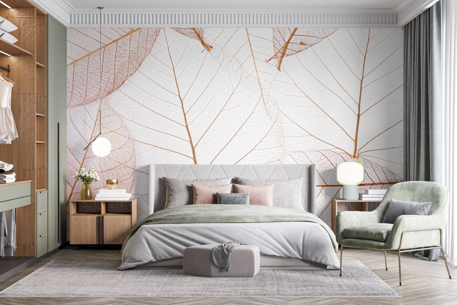 Fototapeta priehľadné obliečky v jemnom ružovom odtieni