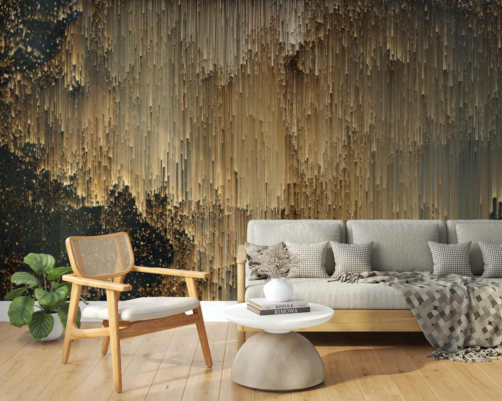 Fototapeta prúdy zlata stekajú dole