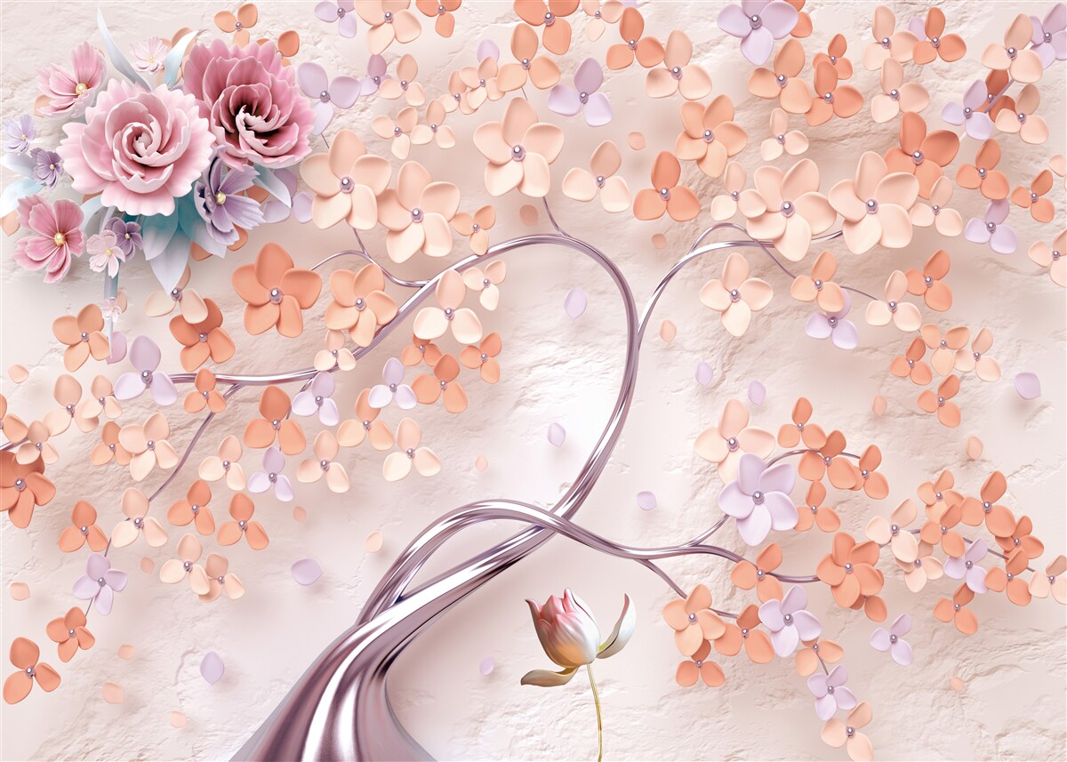 Fototapeta strom rozkvitnutý pestrými jesennými farbami