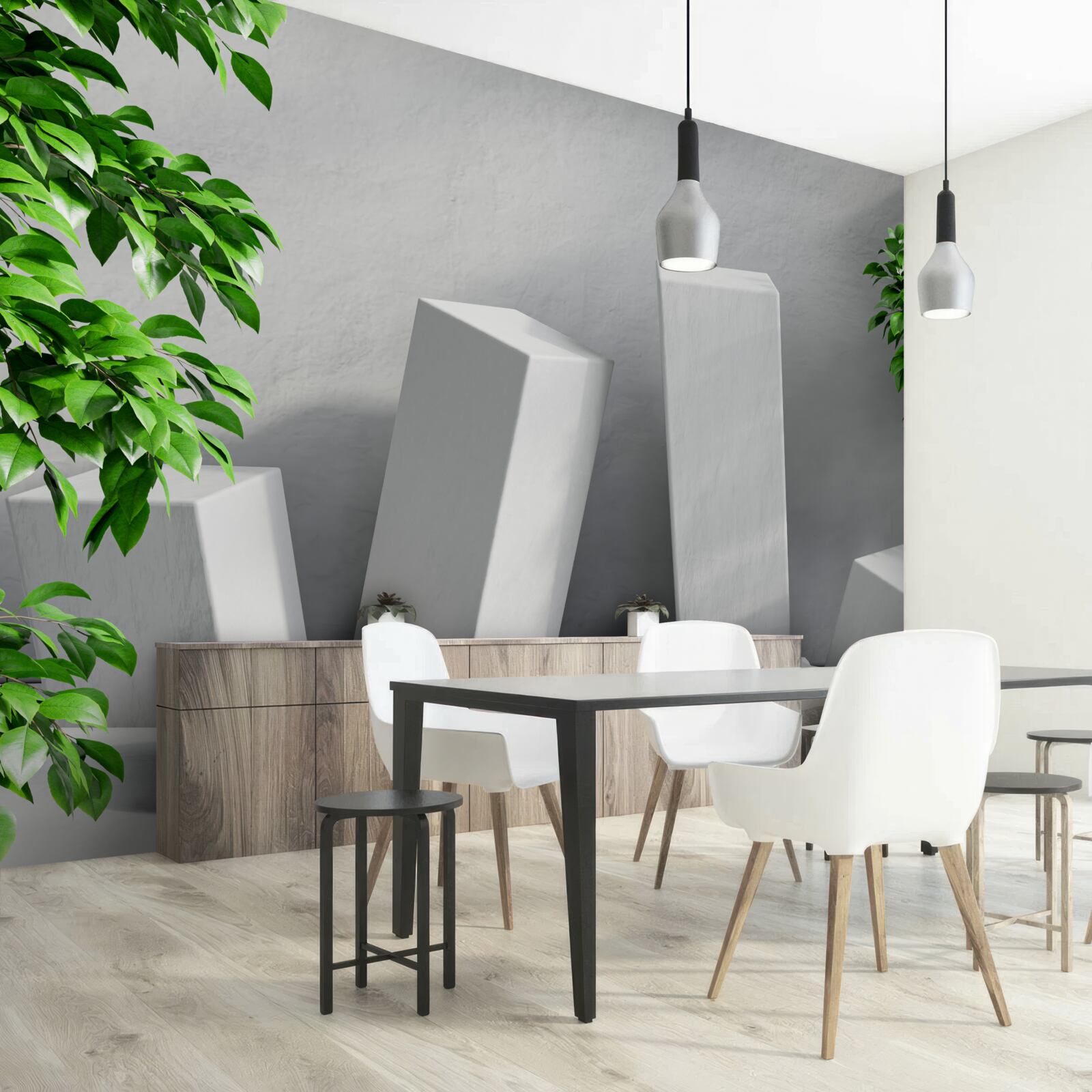 Fototapeta biele obdĺžnikové tvary