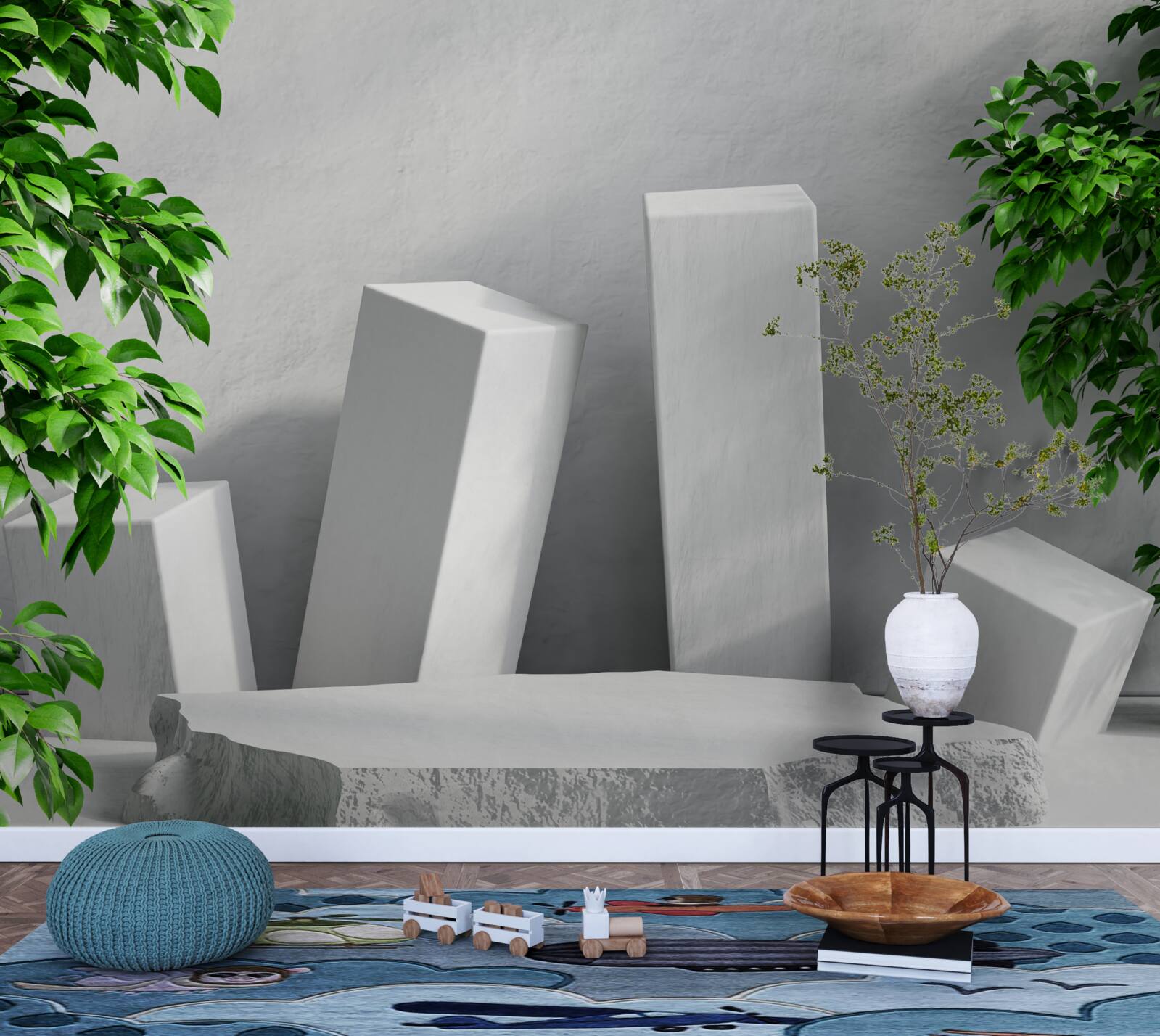 Fototapeta biele obdĺžnikové tvary