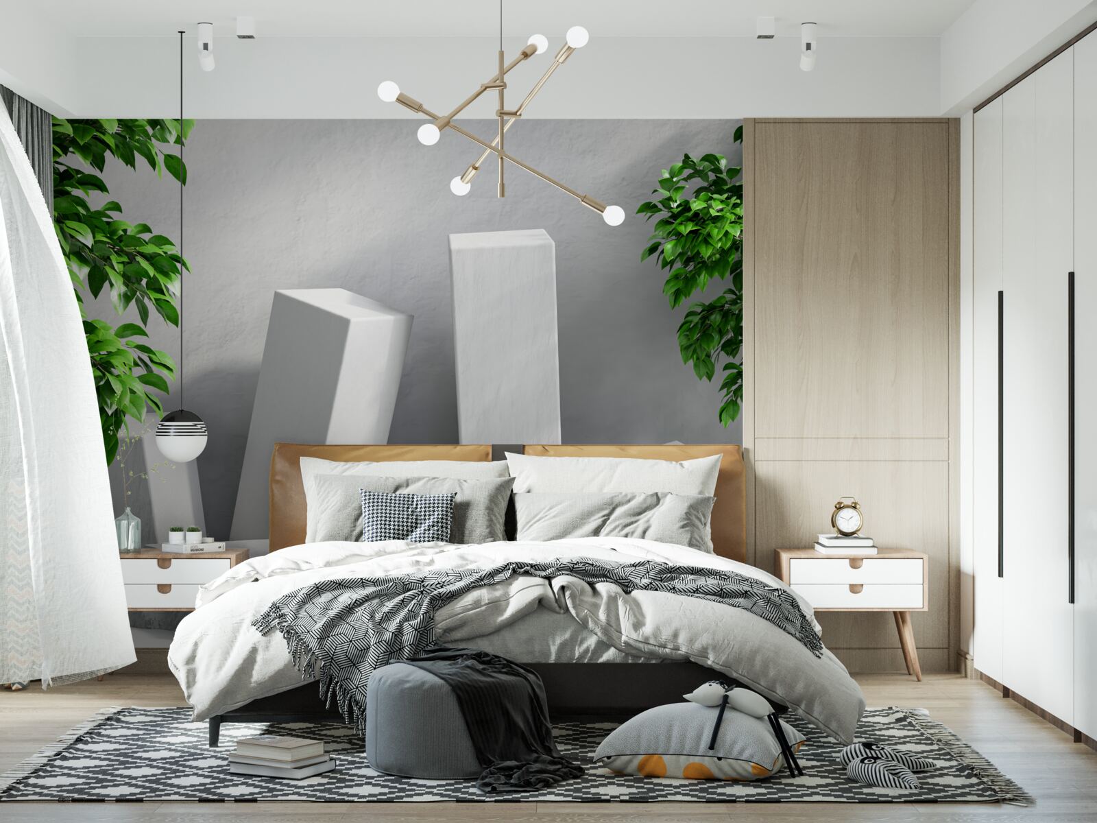 Fototapeta biele obdĺžnikové tvary