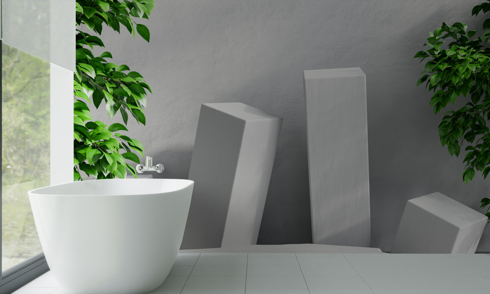 Fototapeta biele obdĺžnikové tvary