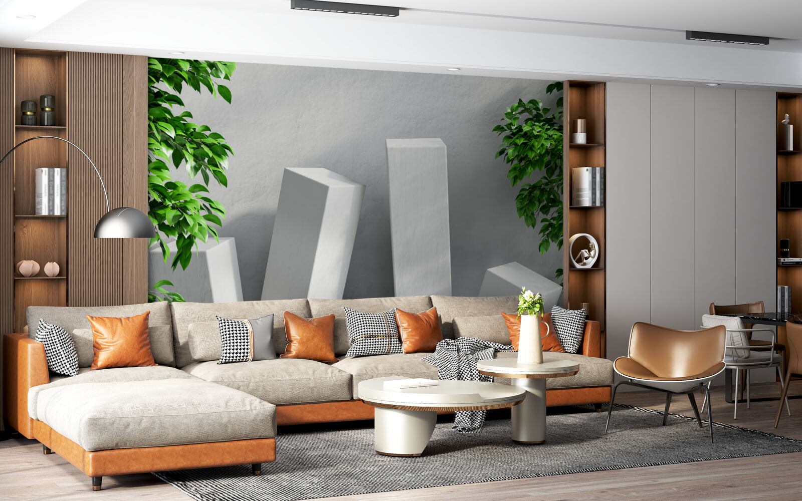 Fototapeta biele obdĺžnikové tvary