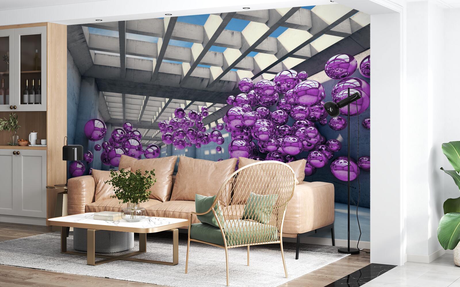 Fototapeta orgovánové gule plávajú v miestnosti