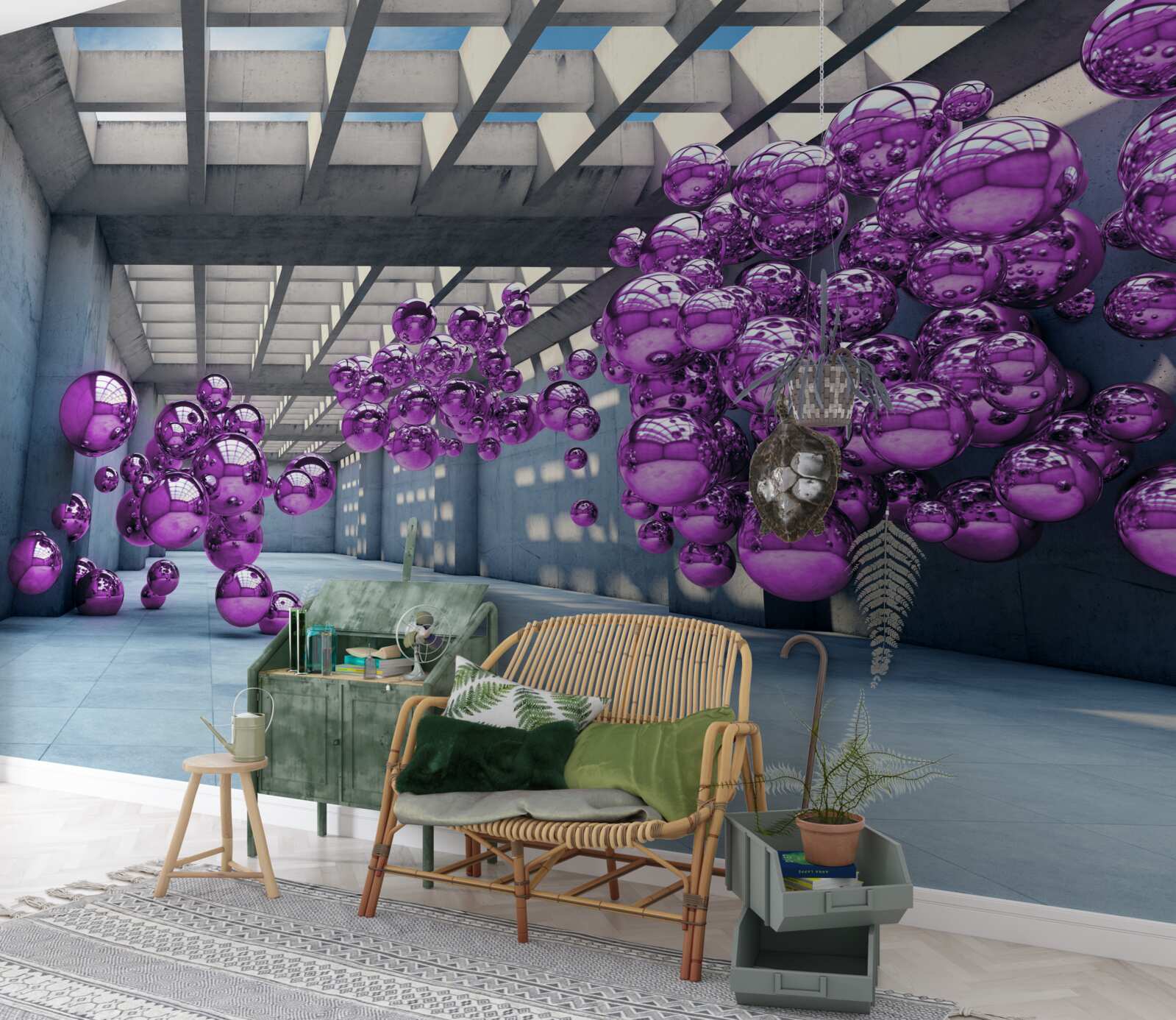 Fototapeta orgovánové gule plávajú v miestnosti