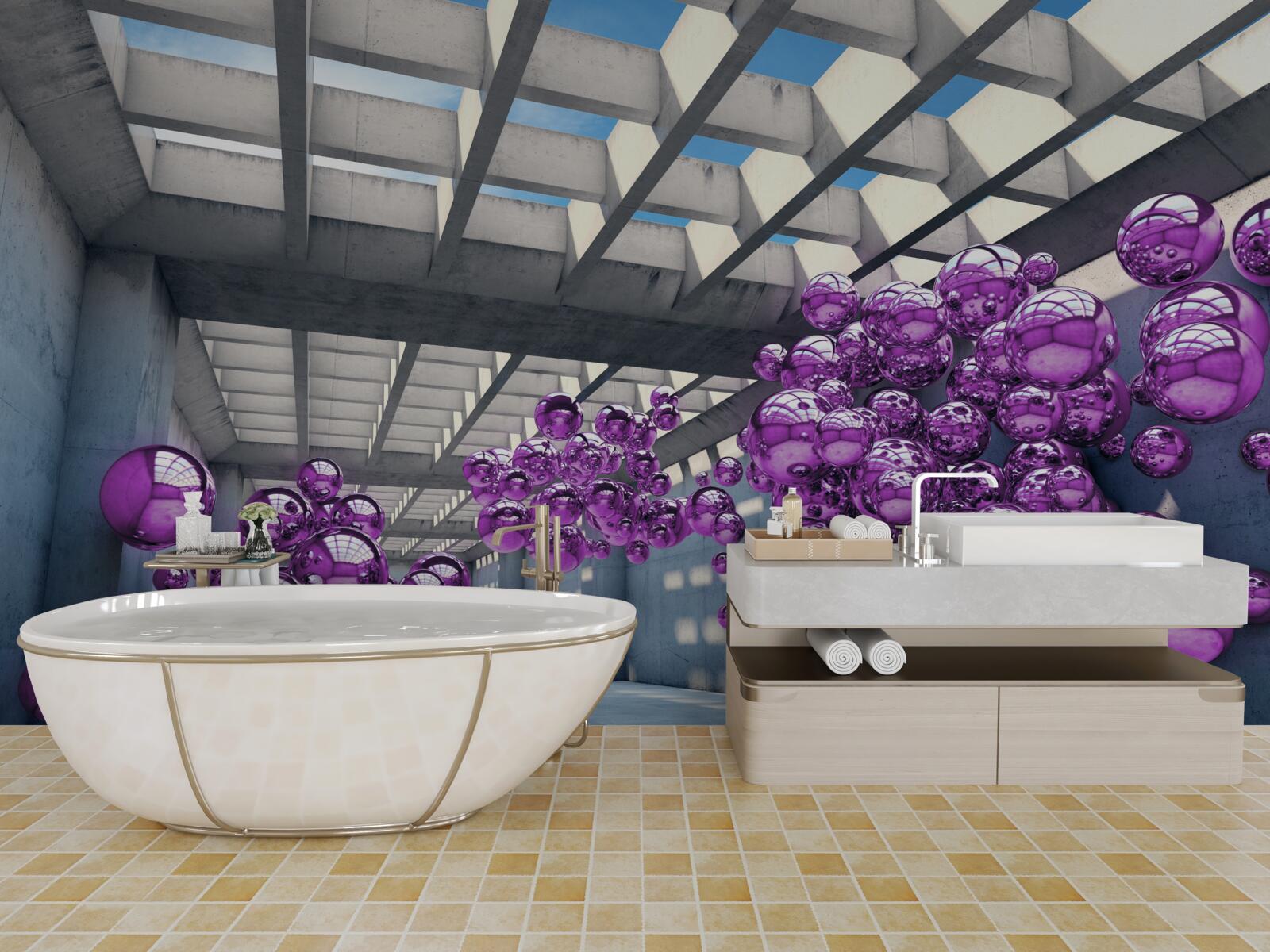 Fototapeta orgovánové gule plávajú v miestnosti