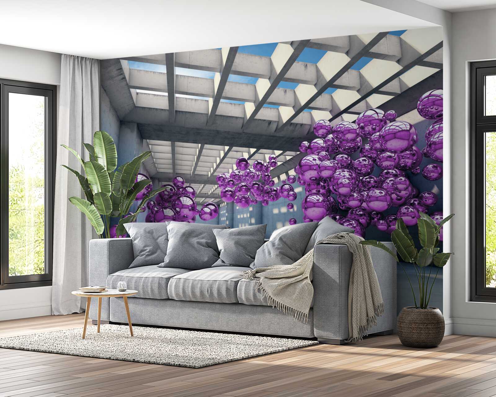 Fototapeta orgovánové gule plávajú v miestnosti