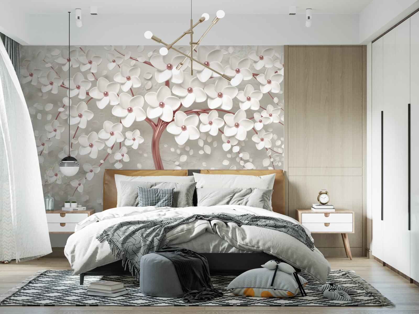 Fototapeta bielo kvitnúci strom, bohato kvitnúci