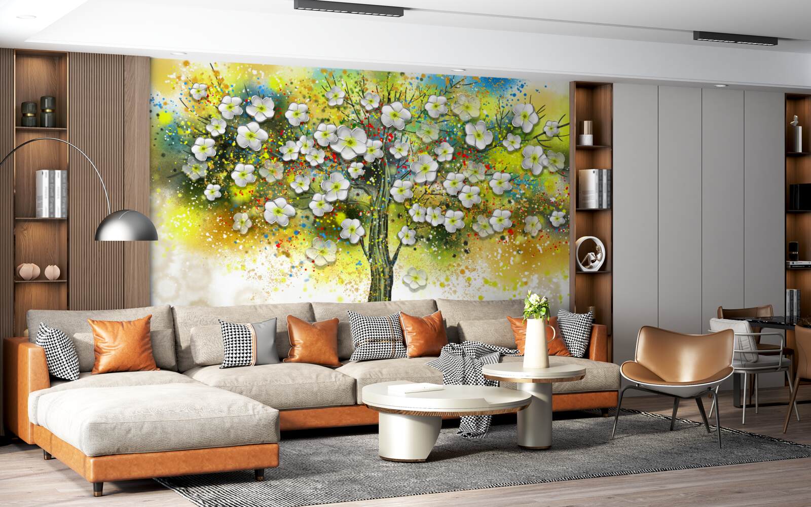 Fototapeta kvitnúci, sviežo zelený strom