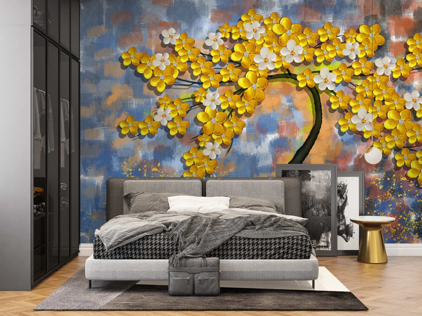 Fototapeta jesenné odtiene žltej na konároch stromov